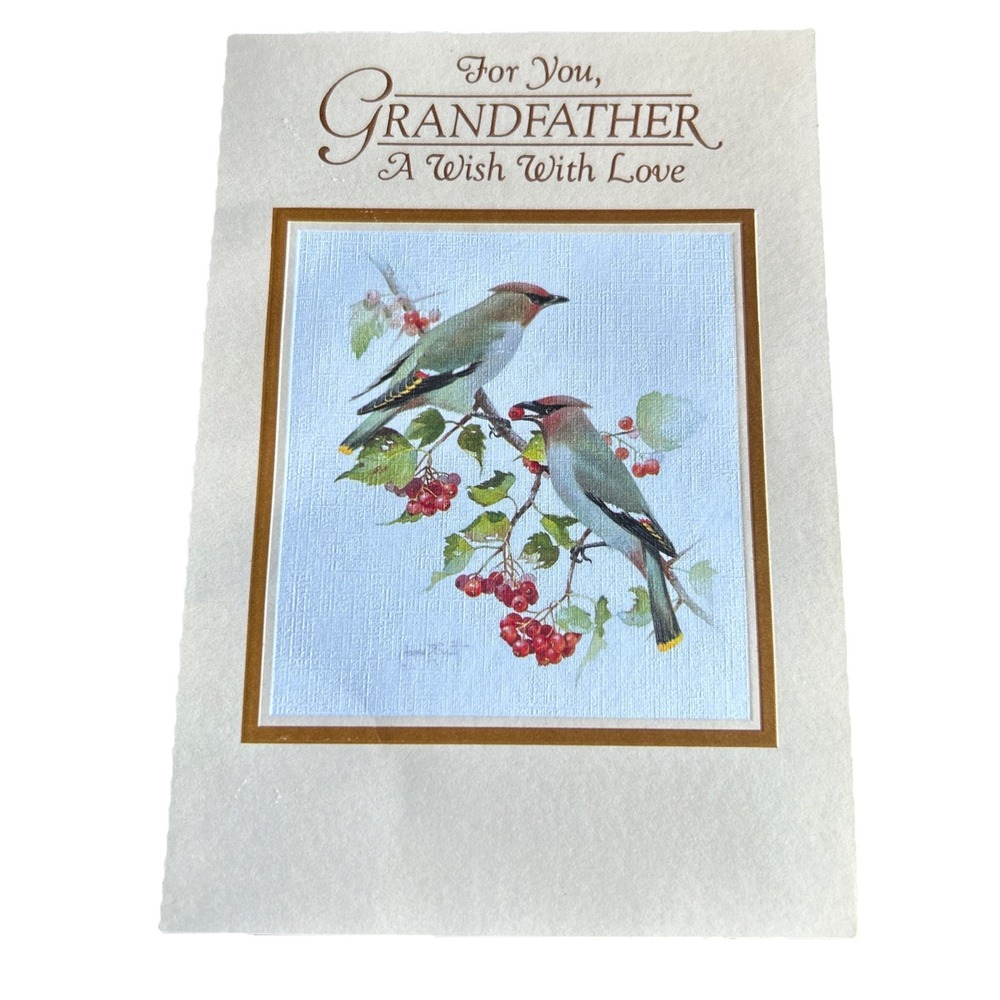 Happy Birthday to you Grandpa Grandfather Birds Hallmark Greeting Card